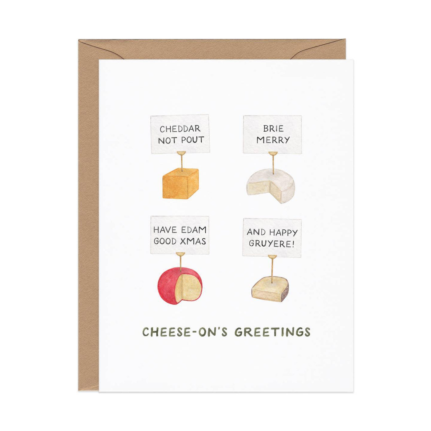 Cheese-on's Greetings Christmas Card
