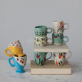 Hand-Painted Stoneware Espresso/Kids Mugs, 8 Styles