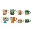 Hand-Painted Stoneware Espresso/Kids Mugs, 8 Styles