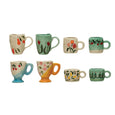 Hand-Painted Stoneware Espresso/Kids Mugs, 8 Styles