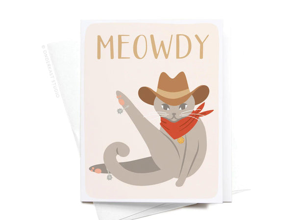 Meowdy Greeting Card
