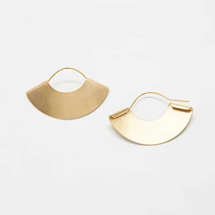 Gold Fan Earrings