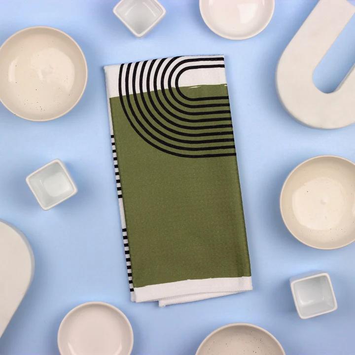 Double Rainbow Colorblock Dish Towel