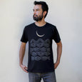 Gold Moon And Ocean Waves Unisex T-Shirt