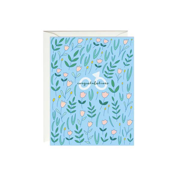Tulip Garden Rings Wedding and Engagement Card