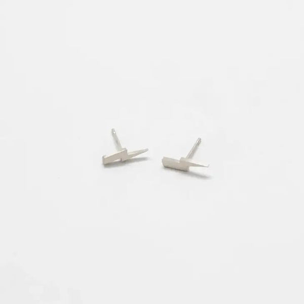Silver Lightning Bolt Earrings