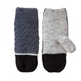 Colorblock Knit Mittens - Made From Recycled Yarn