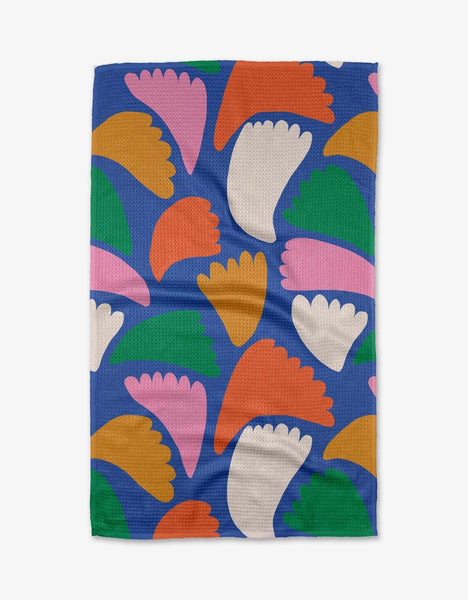 Peacock Flowers Tea Towel