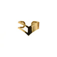 Filled Chevron Adjustable Brass Ring