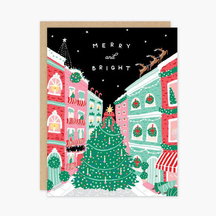 Boxed Town Tree Holiday Cards Boxed Set of 8
