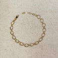 18k Gold Filled Diamond Cut Chain Bracelet