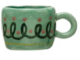 Hand-Painted Stoneware Espresso/Kids Mugs, 8 Styles
