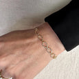 18k Gold Filled Diamond Cut Chain Bracelet