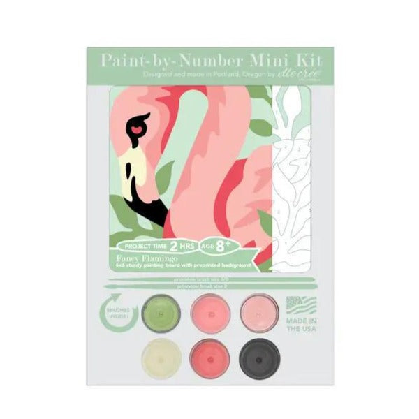 Mini Fancy Flamingo Paint-by-Number Kit