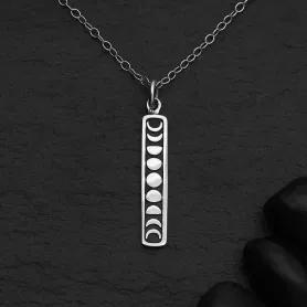 Vertical Moon Phase Necklace