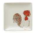 Square Stoneware Chicken Plates