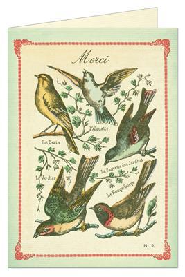 Birds Merci Thank You Card