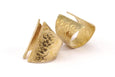 Hammered Brass Gap Ring