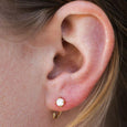 Mother of Pearl Hoop Earrings