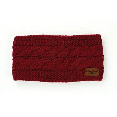 Burgundy Plush-lined Headwarmer