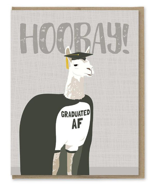 Graduated AF Llama card