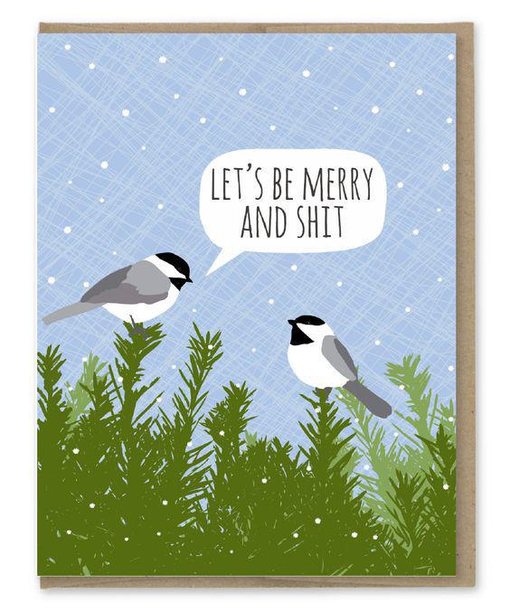 Merry and Shit Holiday Cards - Set of 8