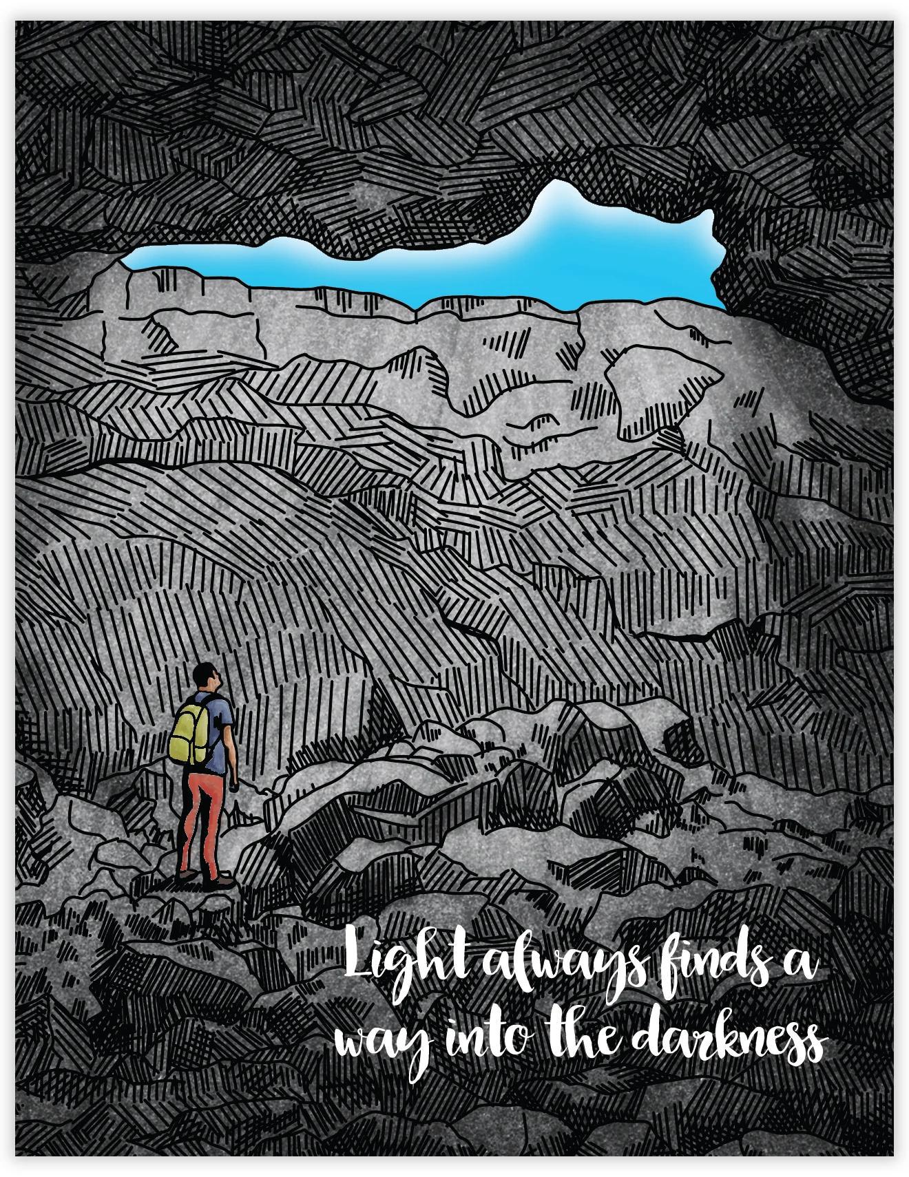 Light Always Finds A Way Sympathy Card