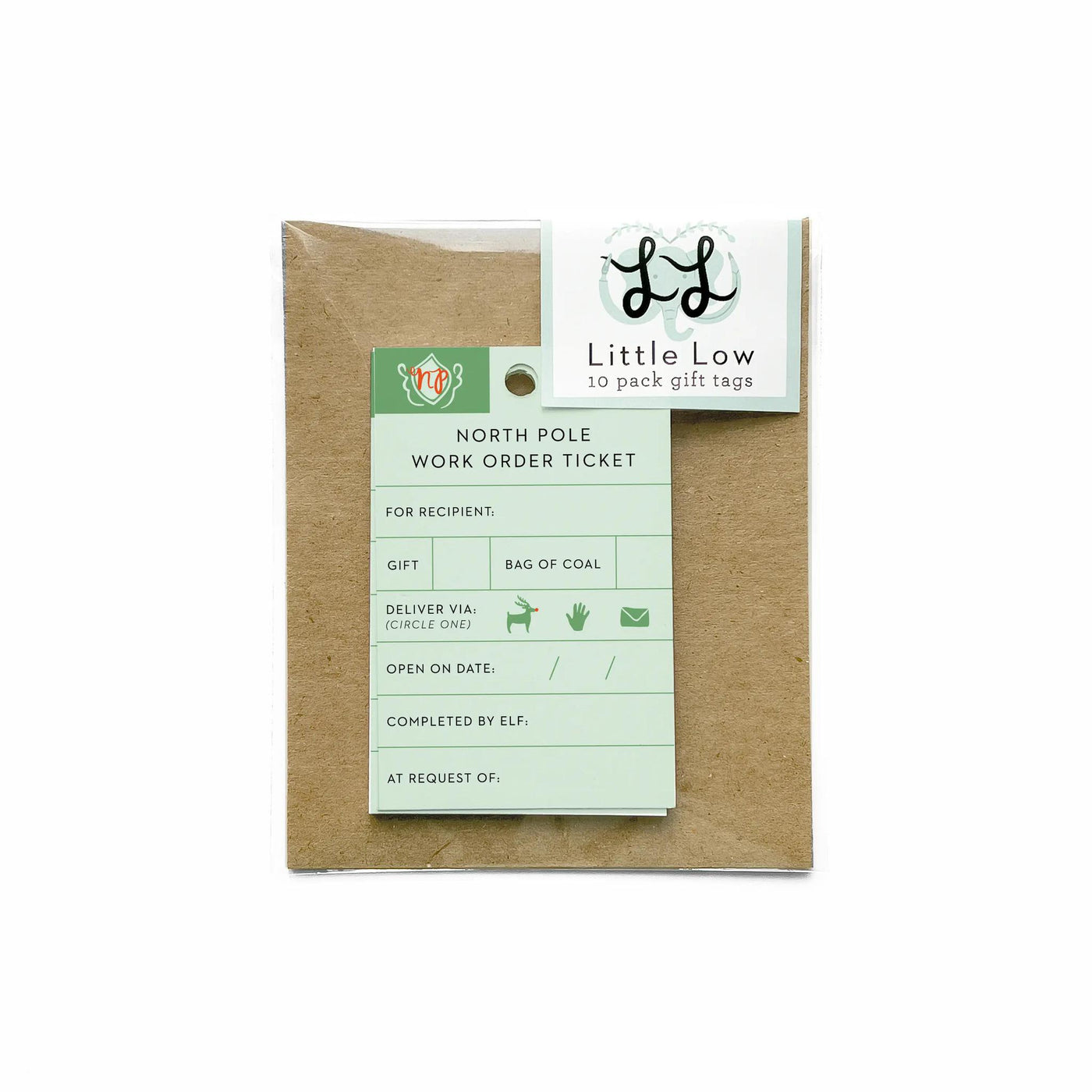 Elf Work Order Holiday Gift Tag