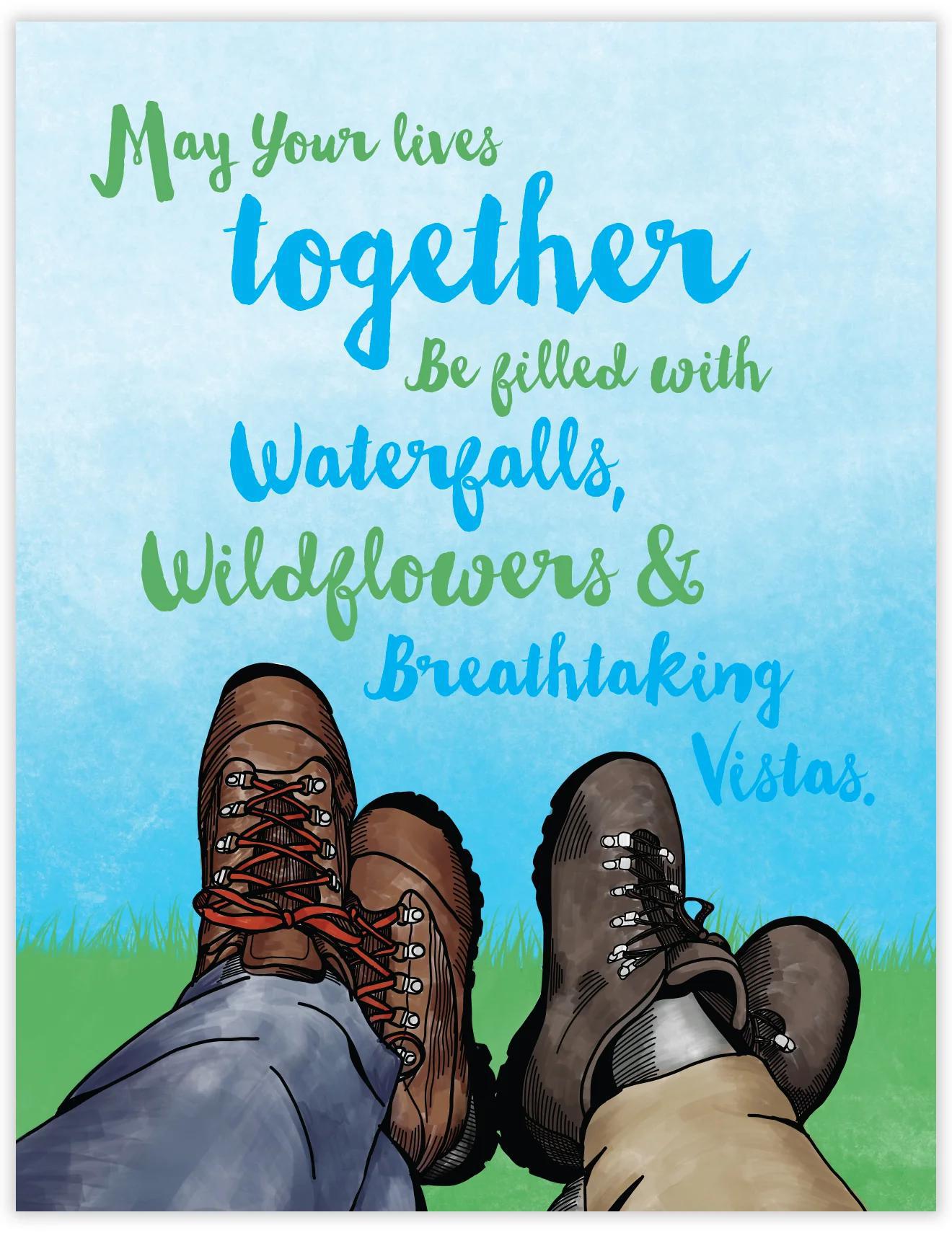 Hiker's Wedding Card