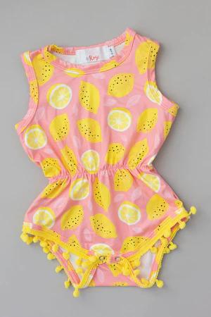 Lemon Squeezy Pom Pom Romper