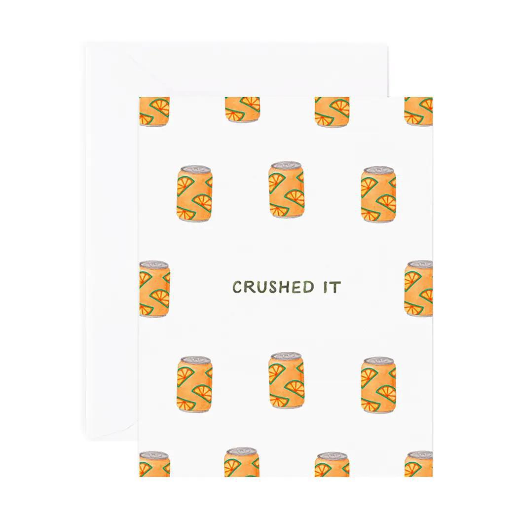 Crushed it Orange Soda Congrats Card