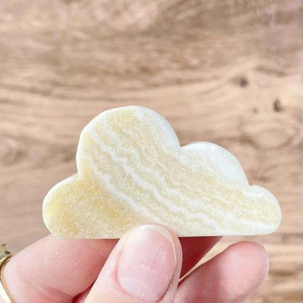 Yellow Calcite Cloud Carving - Large