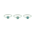 Round Larimar Sterling Silver Ring