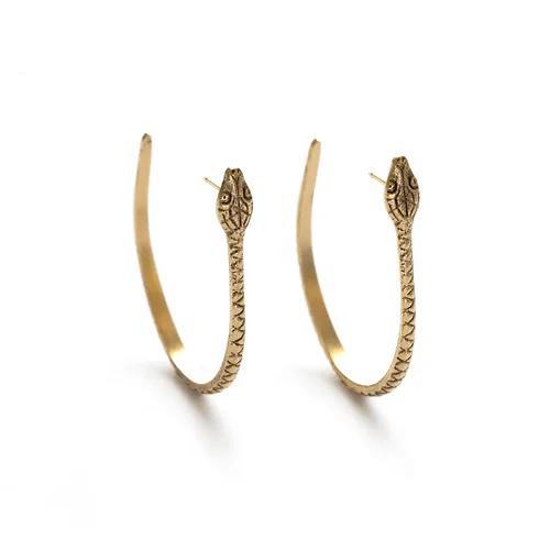 Gold Ophidian Hoops