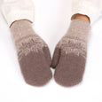 Winter Warm Knitted Plush Mittens