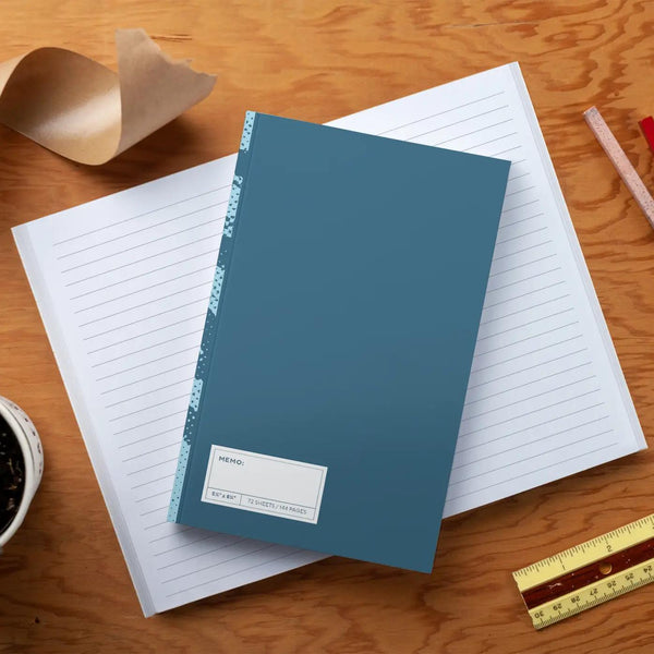 Blue Halftone Soft Touch Notebook