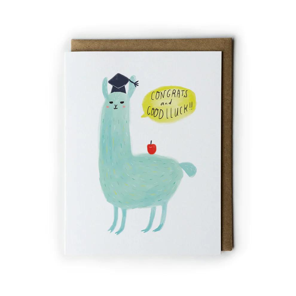Good Luck Llama Graduation Card – Hazel General Store