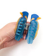Blue Bird Hair Claw Clip
