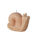 Unscented Snail Shaped Candle, Cream Color