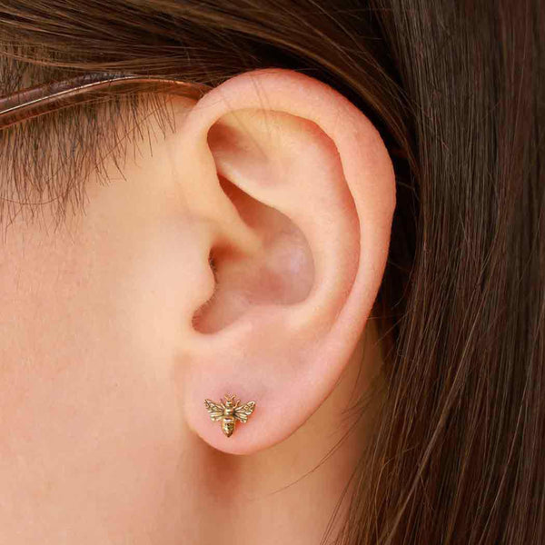 Tiny Bee Earrings