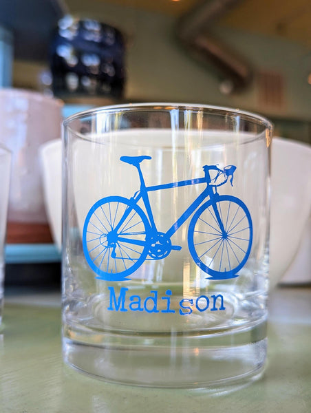 Madison Road Bike Rocks Glass