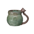 Stoneware Mushroom-Handled Mug