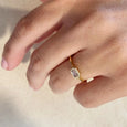Gold Filled Rectangle Solitaire Ring