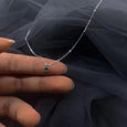 Round Cut Emerald Pendant Necklace