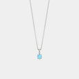 Solitaire Round Opal Pendant Necklace