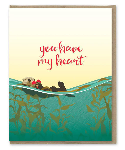 You Have My Heart Sea Otter Card