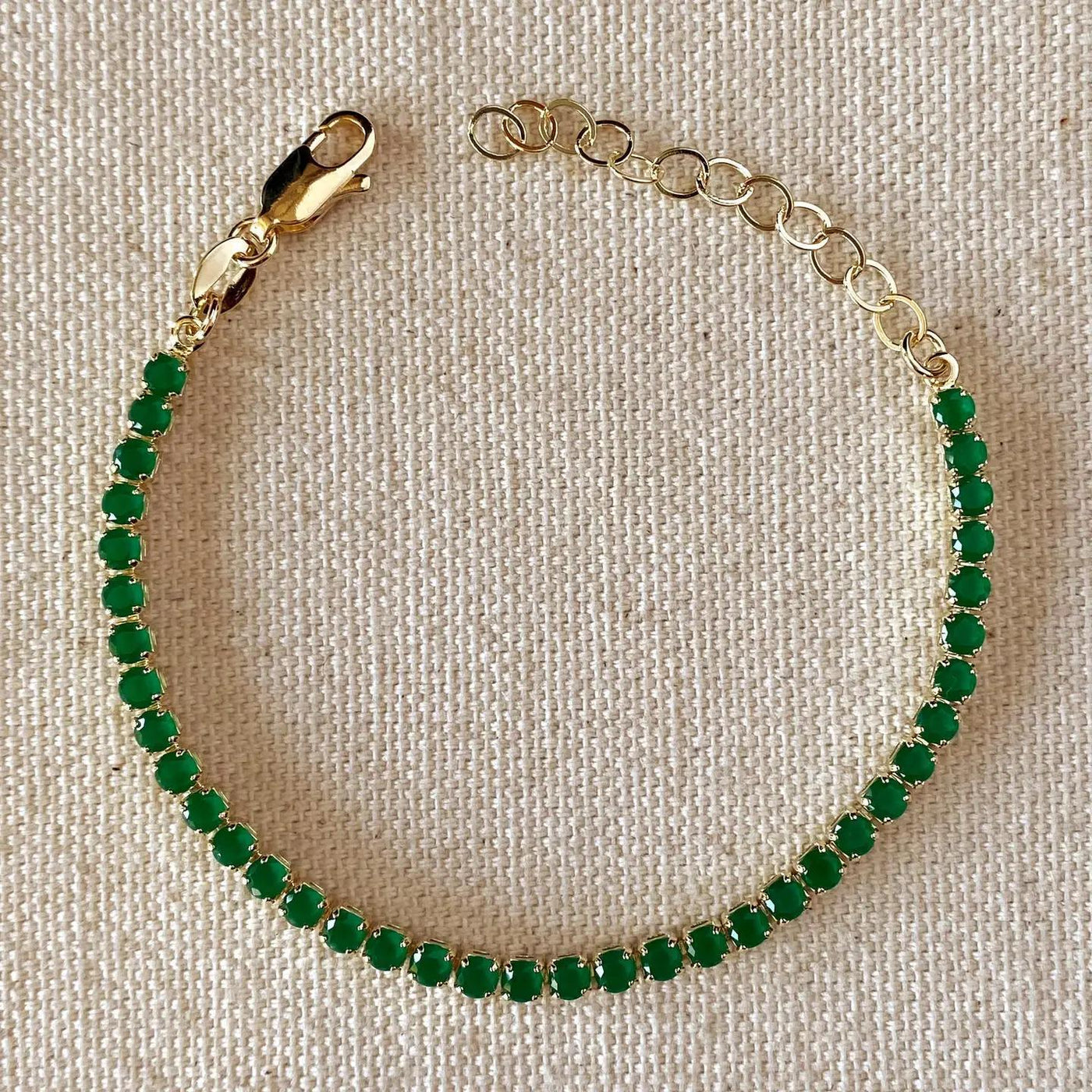 18k Gold Filled 3mm Cubic Zirconia Bracelet (2 Colors)