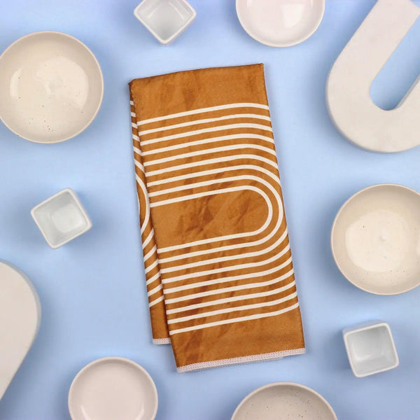Boho Beige Arch Dish Towel