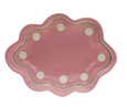 Stoneware Scalloped Dish with Wax Relief Design, 4 Colors