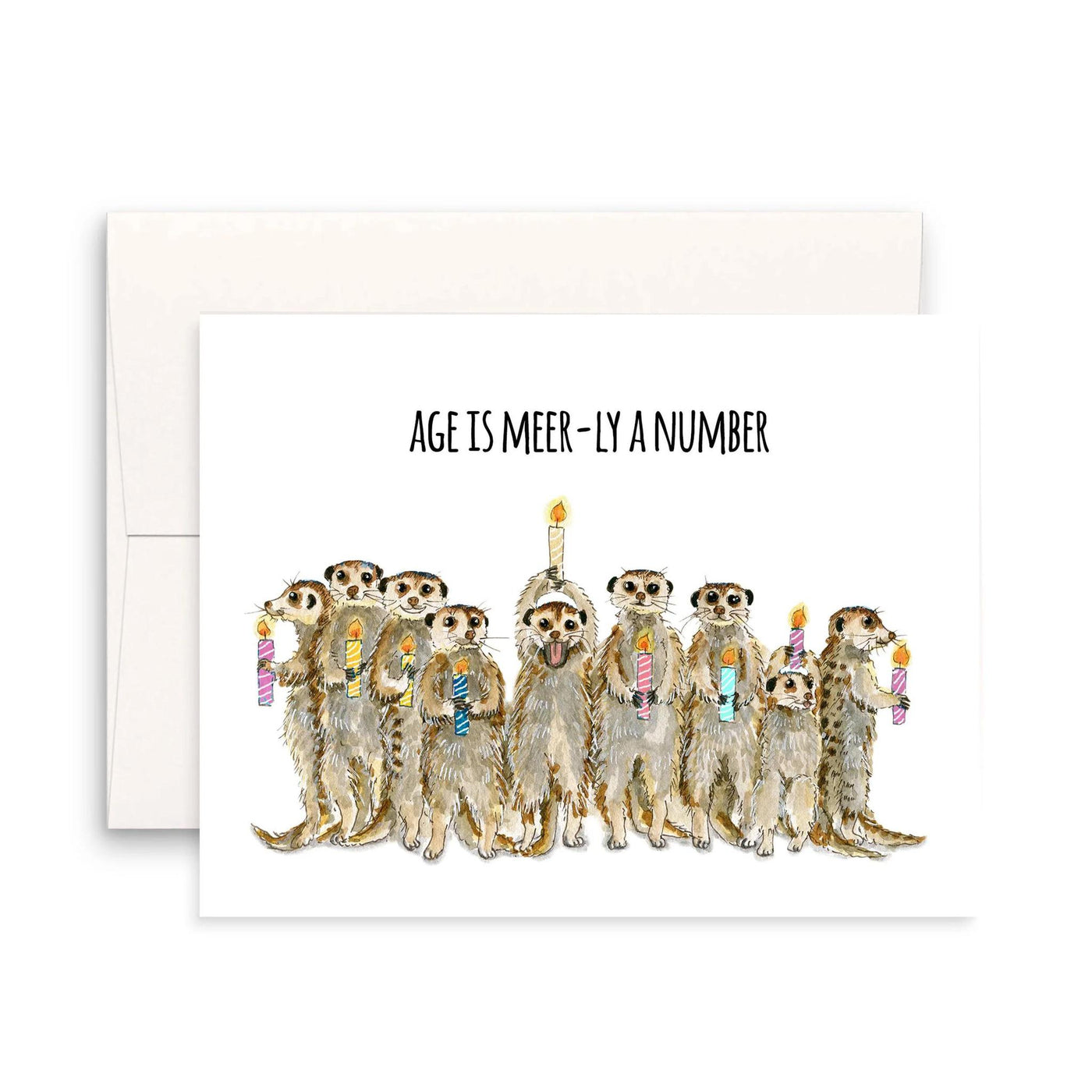 Meerkats Birthday Candles Birthday Card